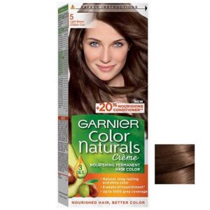 کیت رنگ موی گارنیر شماره 5 قهوه ای روشن مدل Color Naturals حجم 40 میل