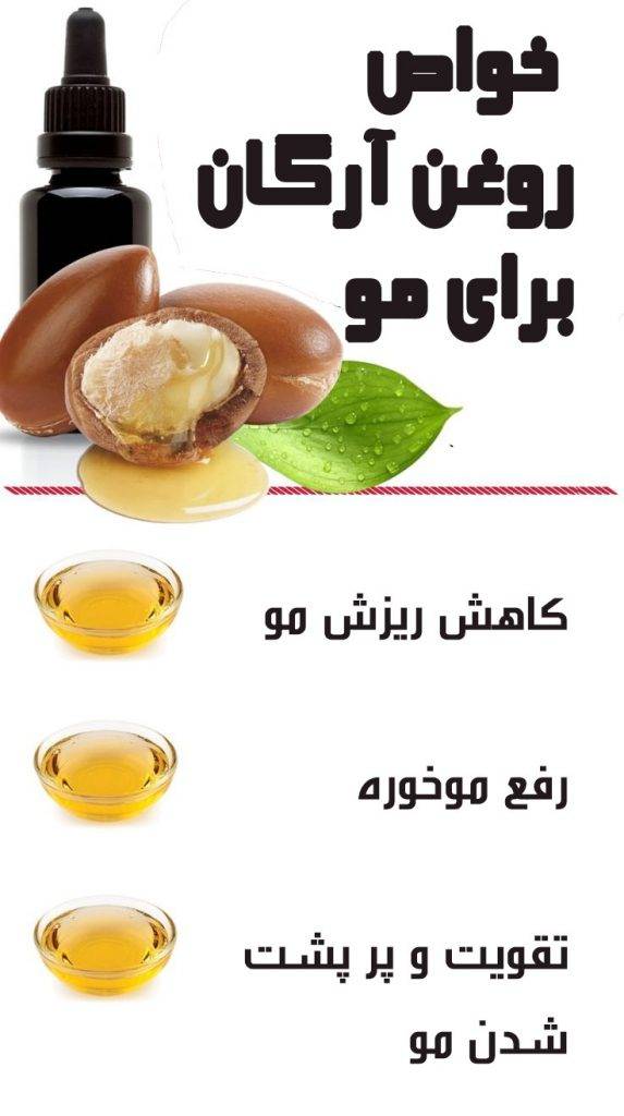 خواص درمانی روغن آرگان برای مو