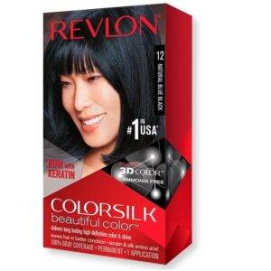 کیت رنگ موی بدون آمونیاک رولون Revlon مشکی پرکلاغی طبیعی شماره 12