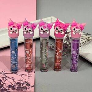 برق لب عروسکی گربه‌ای با کلاه صورتی Hello Kitty