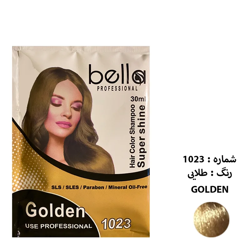 شامپو رنگ مو BELLA سری SUPER SHINE رنگ طلایی